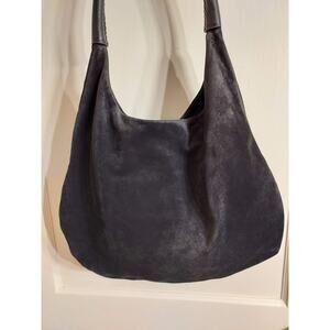 Devi Kroell Luxury Designer Handbag Suede Black Hobo - Made In Italy